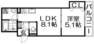 ラモーナ萱島東Ⅱの物件間取画像